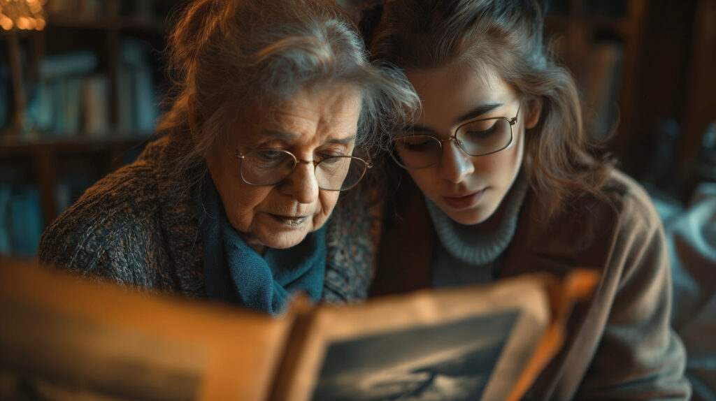 biographe qui raconte une histoire de famille