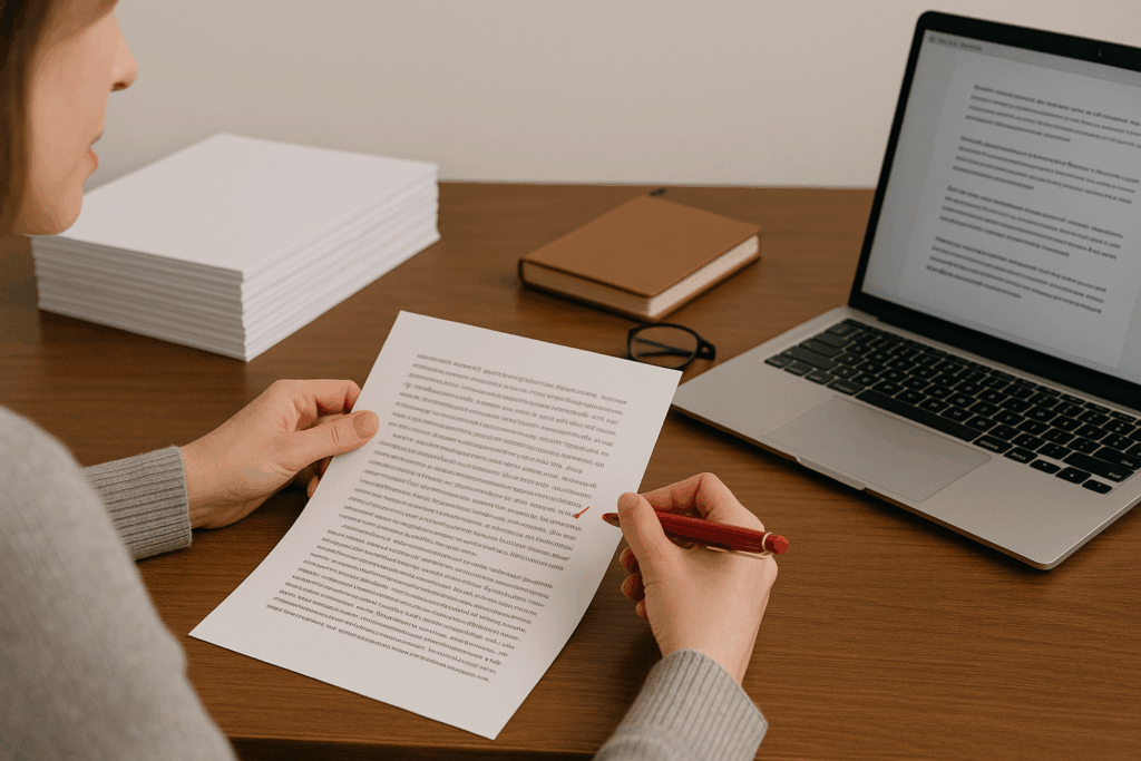 Correction, préparation de copie